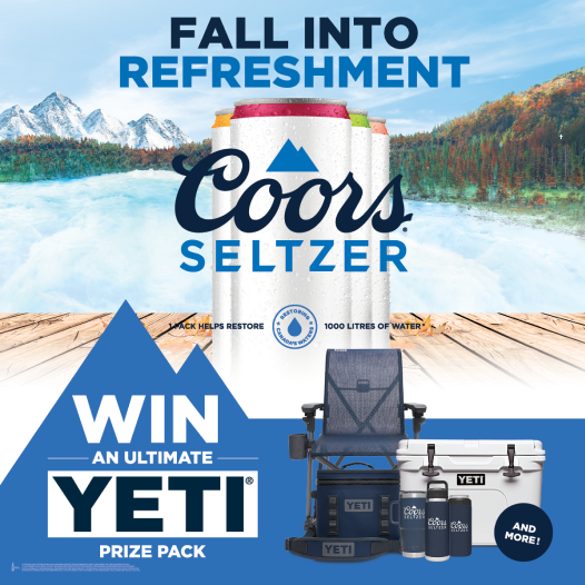 Coors Light Seltzer Yeti National PTE Quarter to Five Swag Shop