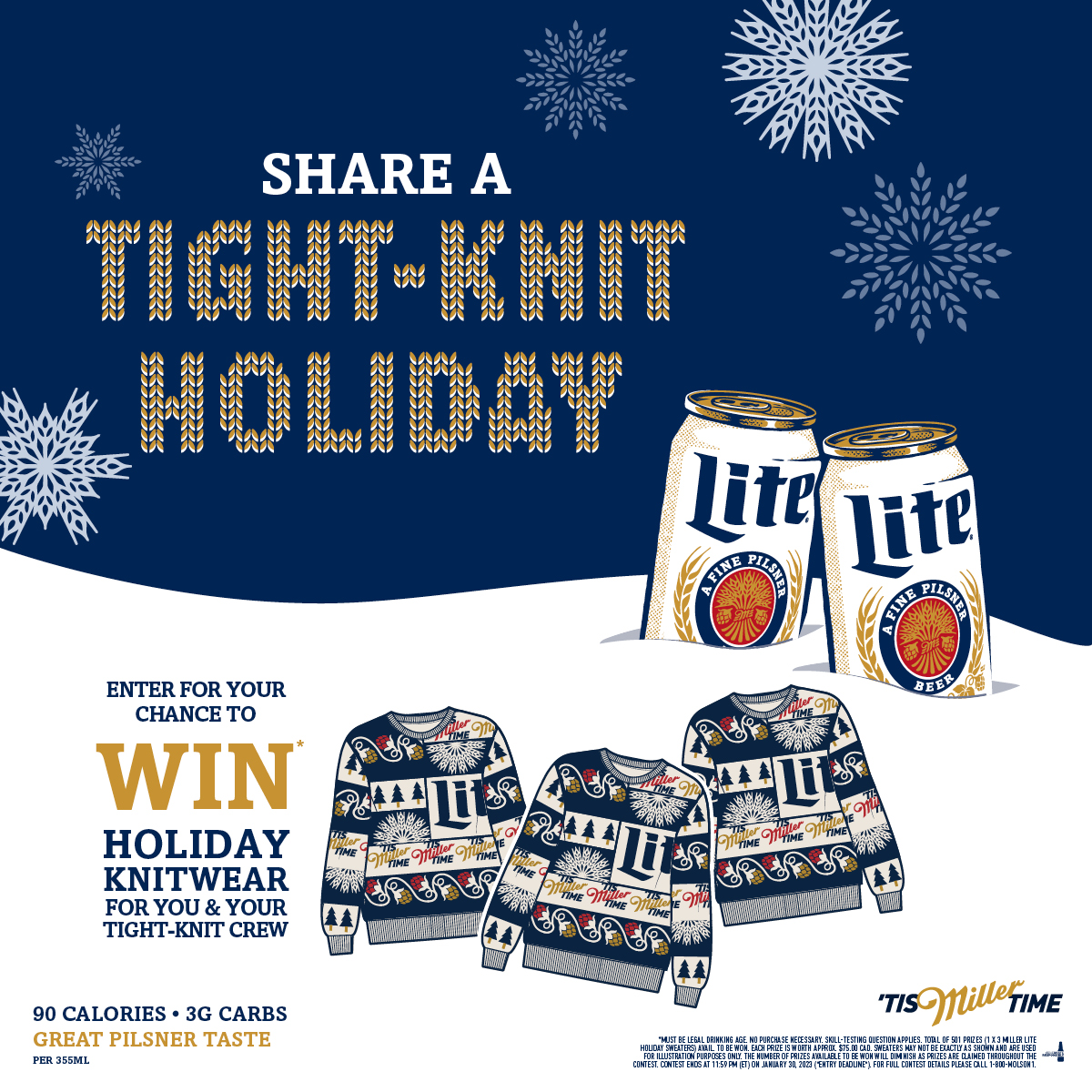 Miller lite 2025 ugly sweater sweepstakes
