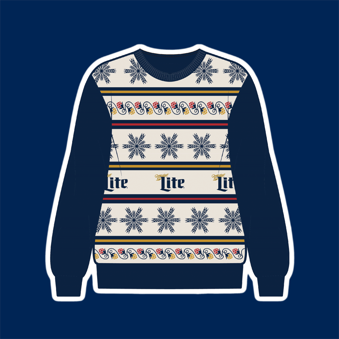 Miller buy Lite Ugly Christmas Sweater “Tis the Season” Size medium